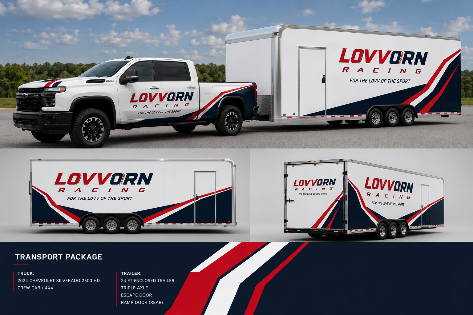 Truck and enclosed trailer